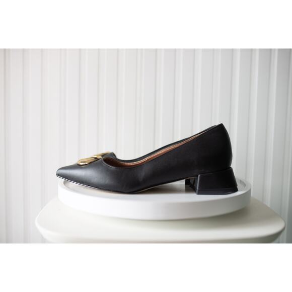 Valentino by Mario Valentino Perla Flare Kitten Heel Pumps 6 - Picture 4 of 8